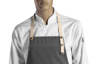 Bib apron + leather around the neck and waist